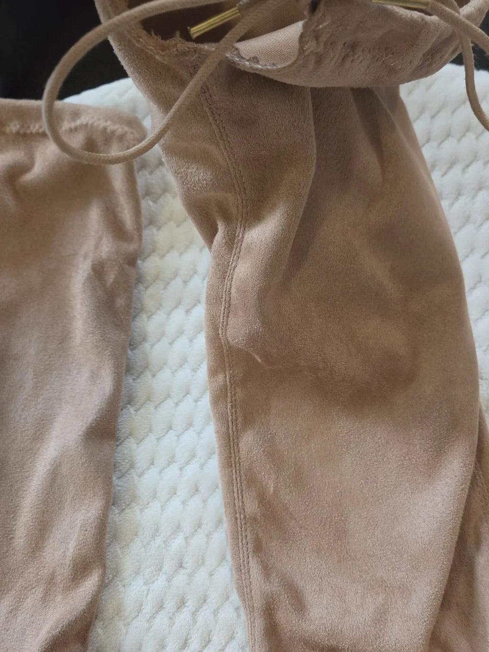 NWOT Over-the-Knee Block Heel Boots in Sand Color(6.5)